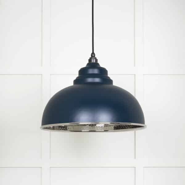 Hammered Nickel Harborne Pendant in Dusk 2