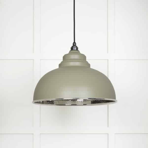 Hammered Nickel Harborne Pendant in Tump 2