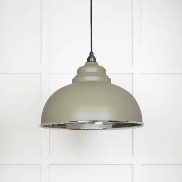 Hammered Nickel Harborne Pendant in Tump 1