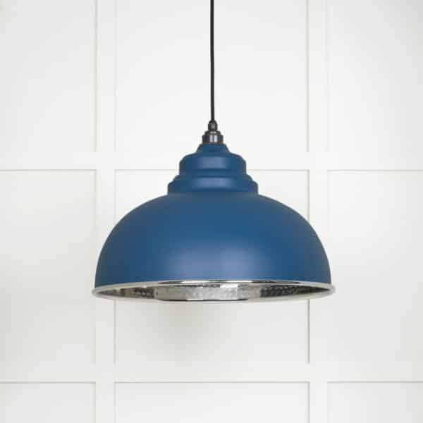 Hammered Nickel Harborne Pendant in Upstream 1