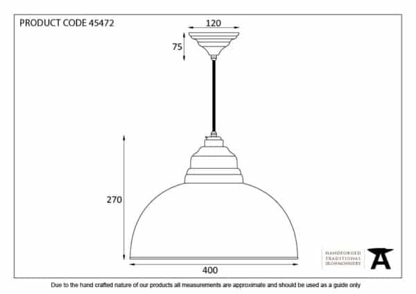 Hammered Nickel Harborne Pendant 3