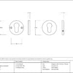 Aged Brass 52mm Regency Concealed Escutcheon 3