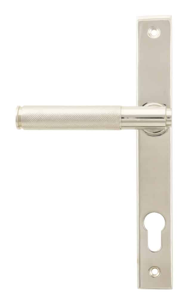 Polished Nickel Brompton Slimline Lever Espag. Lock Set 1