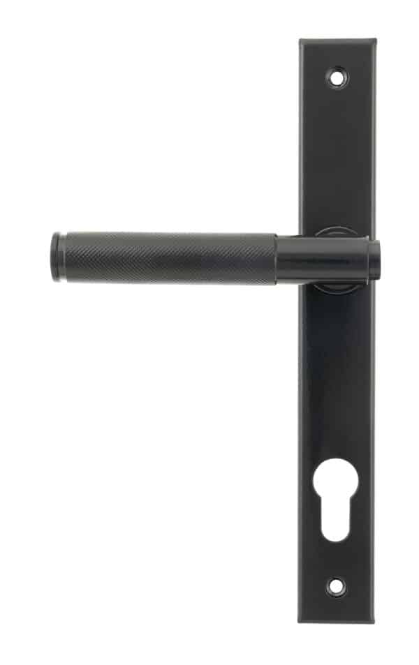 Black Brompton Slimline Lever Espag. Lock Set 1