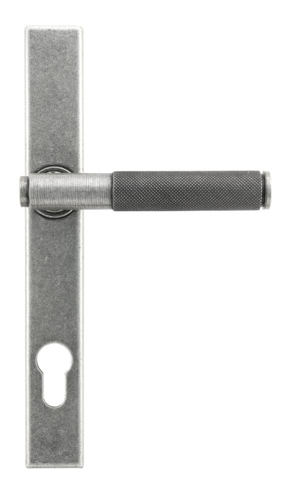 Pewter Brompton Slimline Lever Espag. Lock Set 2