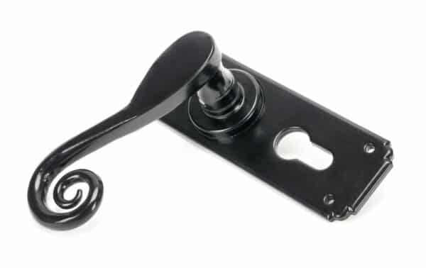 Black Monkeytail Lever Euro Lock Set 2