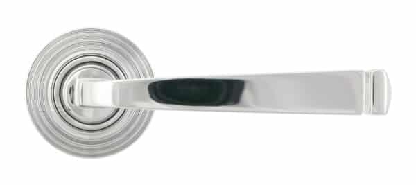 Polished Chrome Avon Round Lever on Rose Set (Beehive) 2