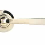 Polished Nickel Avon Round Lever on Rose Set (Plain) 2