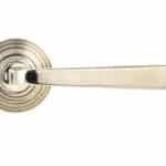 Polished Nickel Avon Round Lever on Rose Set (Beehive) 2