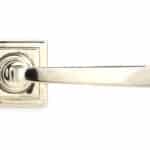 Polished Nickel Avon Round Lever on Rose Set (Square) 2