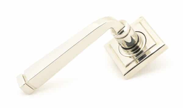 Polished Nickel Avon Round Lever on Rose Set (Square) 1