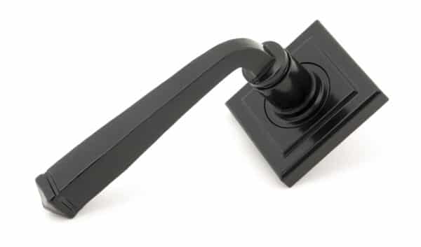 Black Avon Round Lever on Rose Set (Square) 1