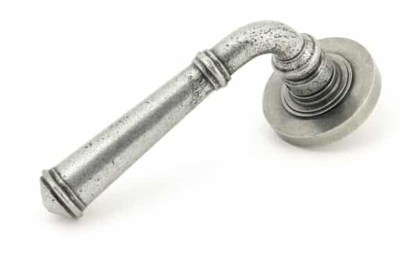 Pewter Regency Lever on Rose Set (Plain) 1