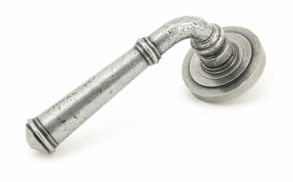 Pewter Regency Lever on Rose Set (Art Deco) 1