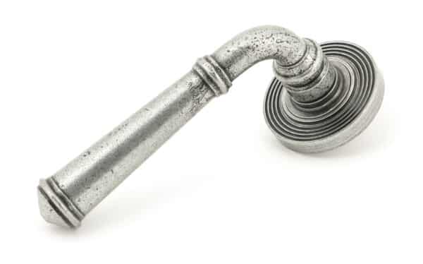 Pewter Regency Lever on Rose Set (Beehive) 1