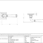 Pewter Regency Lever on Rose Set (Square) 3