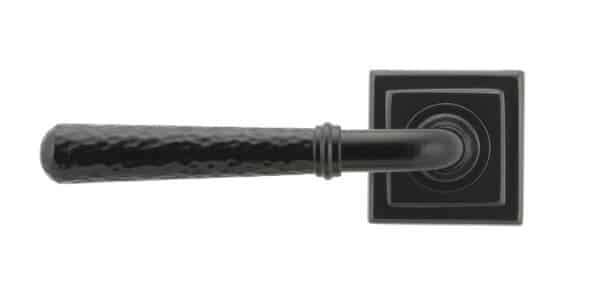 Black Hammered Newbury Lever on Rose Set (Square) 2