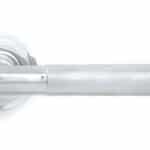 Polished Chrome Brompton Lever on Rose Set (Art Deco) 2