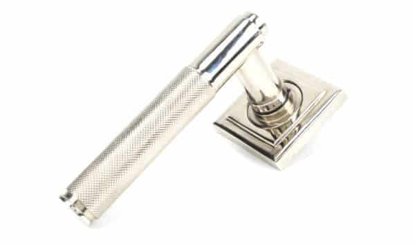 Polished Nickel Brompton Lever on Rose Set (Square) 1