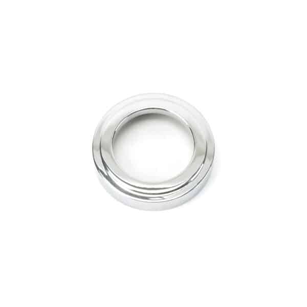 Polished Chrome Round Escutcheon (Art Deco) 2