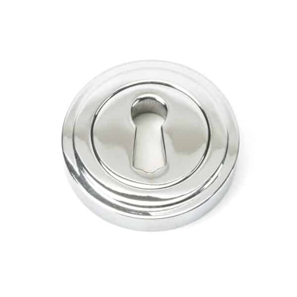 Polished Chrome Round Escutcheon (Art Deco) 1