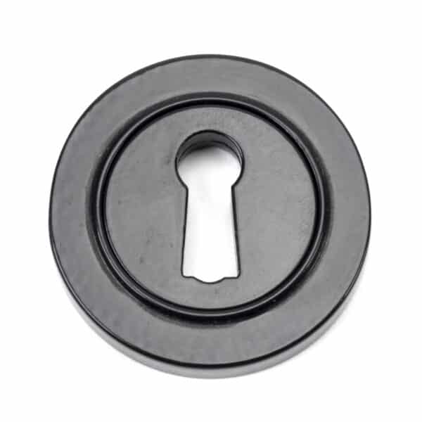 Black Round Escutcheon (Plain) 1