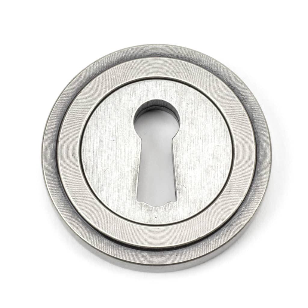 Pewter Round Escutcheon (Art Deco) 1