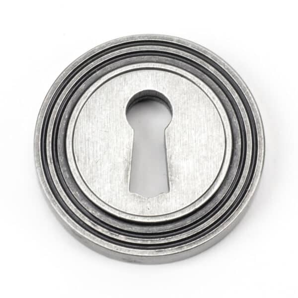 Pewter Round Escutcheon (Beehive) 1