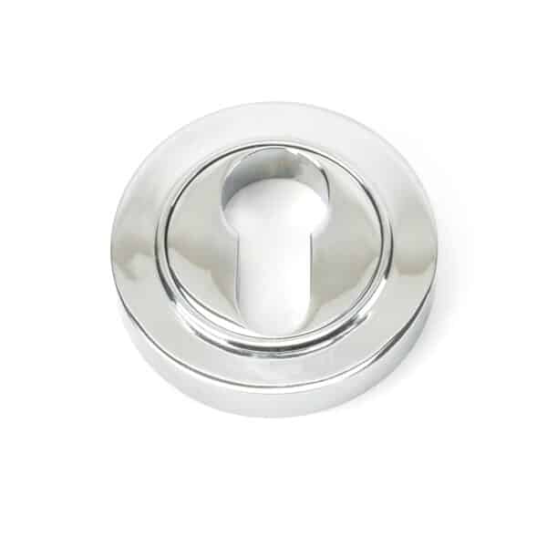 Polished Chrome Round Euro Escutcheon (Plain) 1