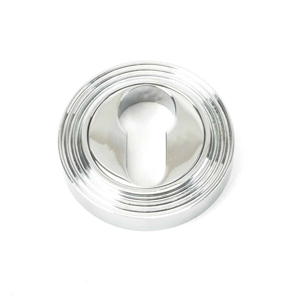 Polished Chrome Round Euro Escutcheon (Beehive) 1