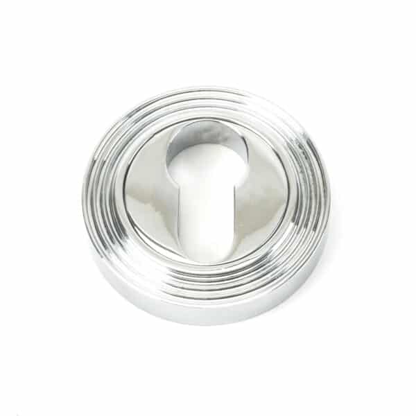 Polished Chrome Round Euro Escutcheon (Beehive) 1