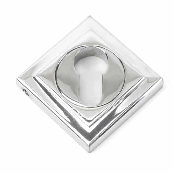 Polished Chrome Round Euro Escutcheon (Square) 2