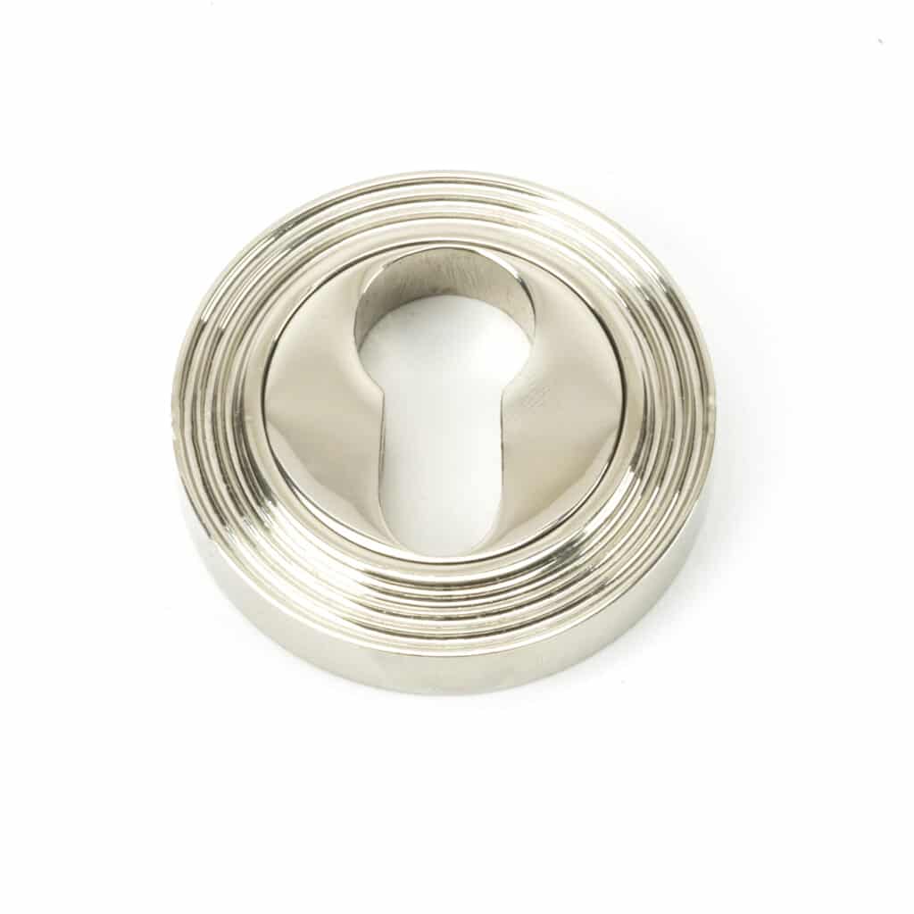 Polished Nickel Round Euro Escutcheon (Beehive) 1