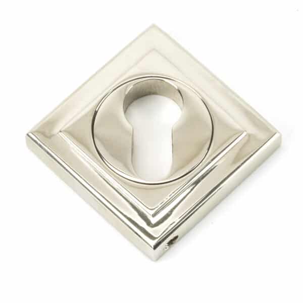 Polished Nickel Round Euro Escutcheon (Square) 2