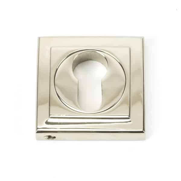 Polished Nickel Round Euro Escutcheon (Square) 1