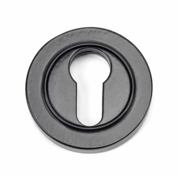 Black Round Euro Escutcheon (Plain) 1