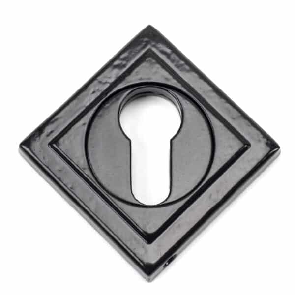 Black Round Euro Escutcheon (Square) 2