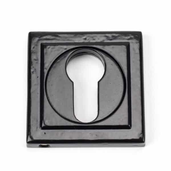 Black Round Euro Escutcheon (Square) 1