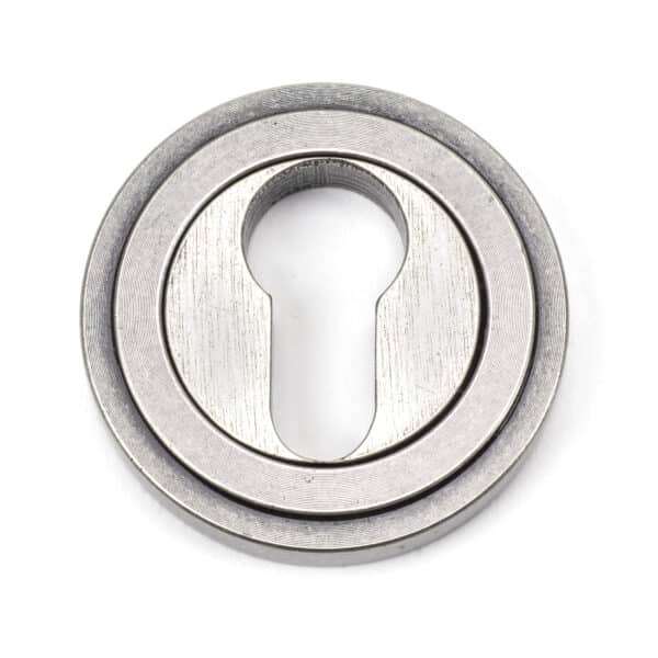 Pewter Round Euro Escutcheon (Art Deco) 1