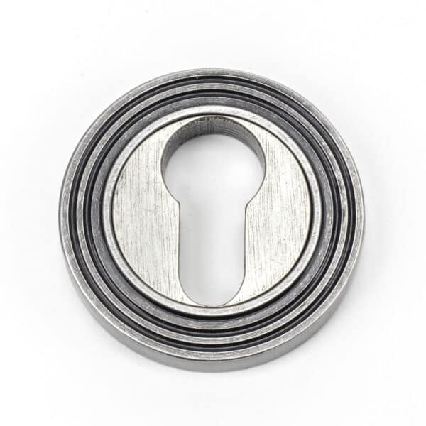 Pewter Round Euro Escutcheon (Beehive) 1