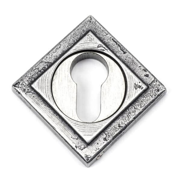 Pewter Round Euro Escutcheon (Square) 2