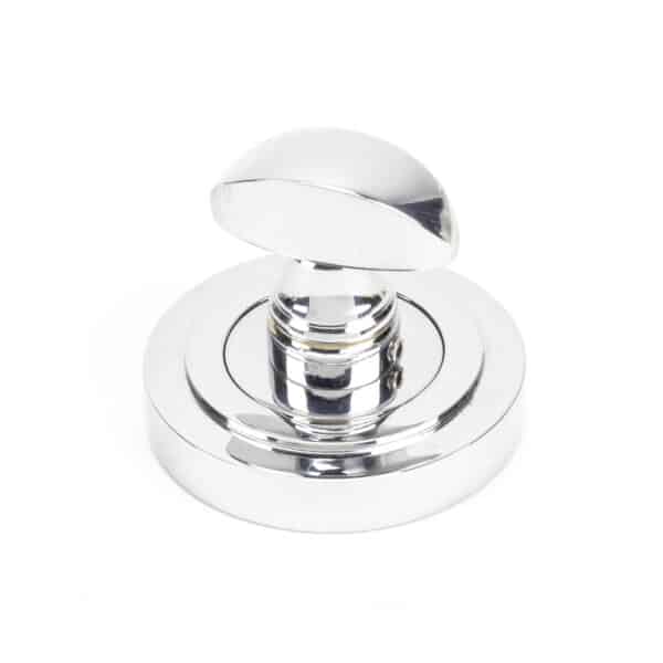 Polished Chrome Round Thumbturn Set (Art Deco) 2