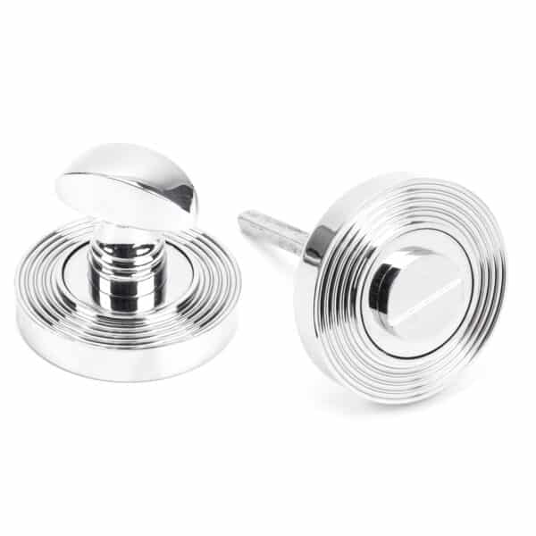 Polished Chrome Round Thumbturn Set (Beehive) 1