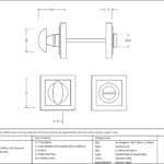 Polished Chrome Round Thumbturn Set (Square) 3