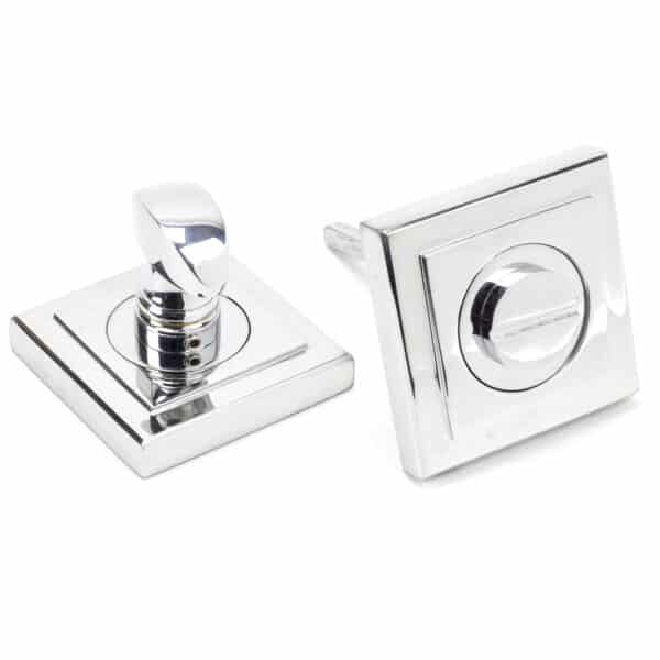 Polished Chrome Round Thumbturn Set (Square) 1