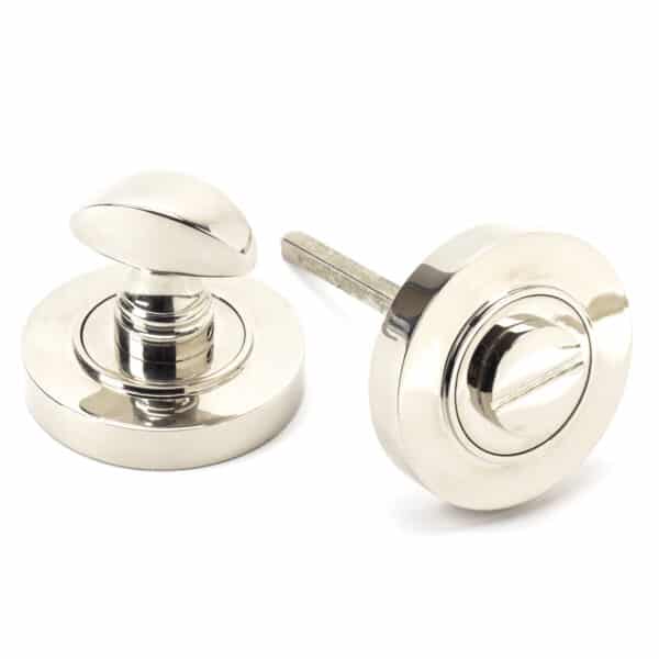 Polished Nickel Round Thumbturn Set (Plain) 1