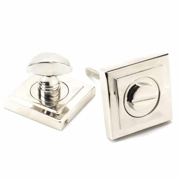 Polished Nickel Round Thumbturn Set (Square) 1