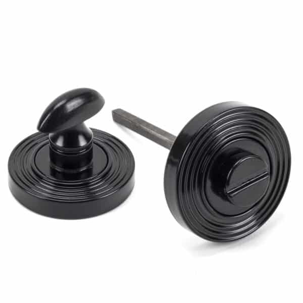 Black Round Thumbturn Set (Beehive) 1