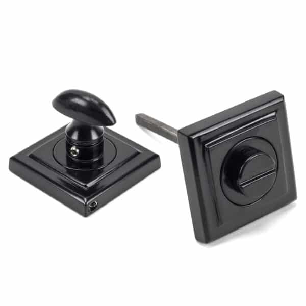 Black Round Thumbturn Set (Square) 1