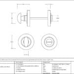 Pewter Round Thumbturn Set (Plain) 3